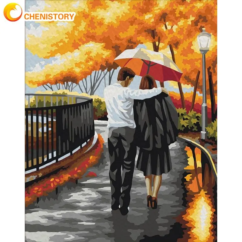 

CHENISTORY 60x75cm Diy Frame Painting By Number Lovers Picture By Numbers Acrylic Paint On Canvas For Home Decors Artwork