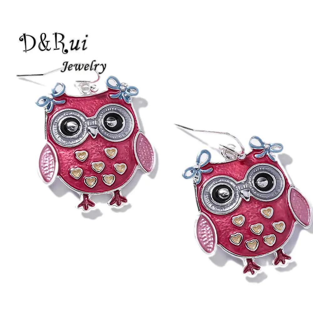Милые серьги капли с животными сова для женщин Винтажные Ювелирные изделия