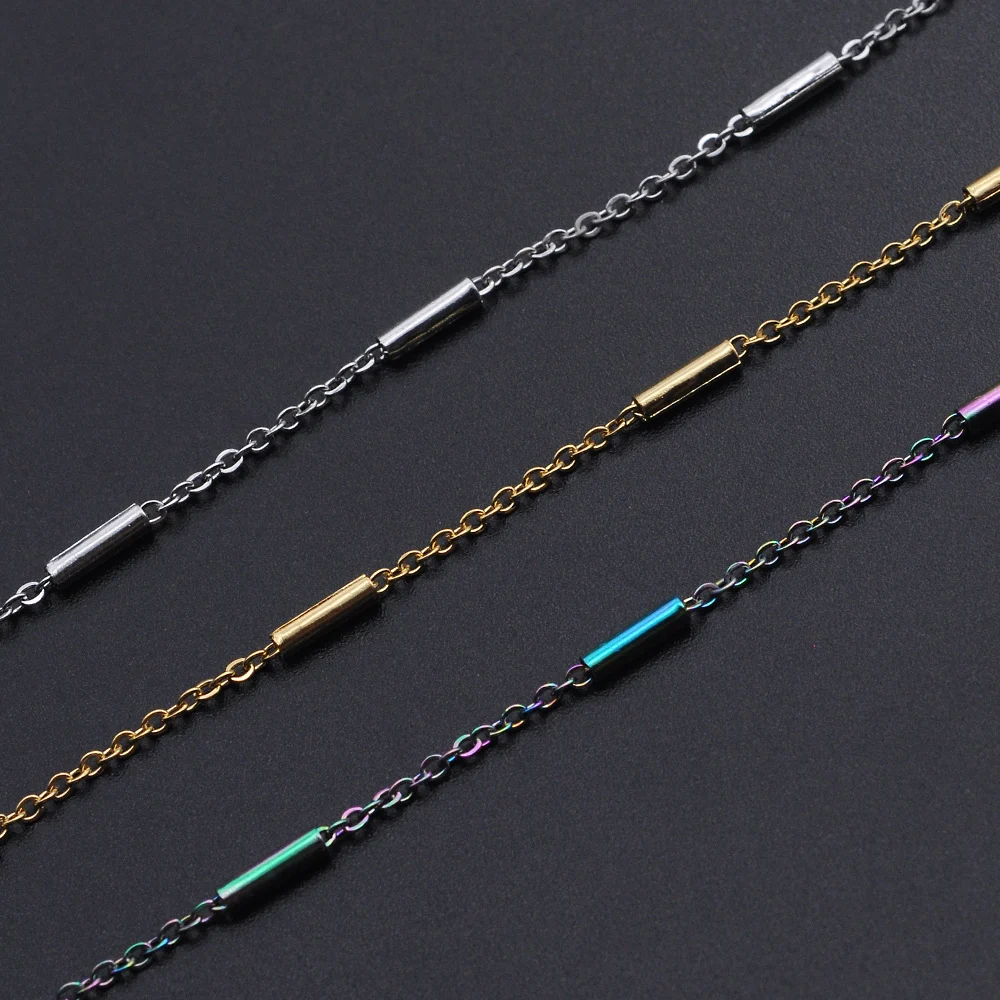 1 метр из нержавеющей стали 2 мм трубки бисерные звенья цепи оптовая продажа