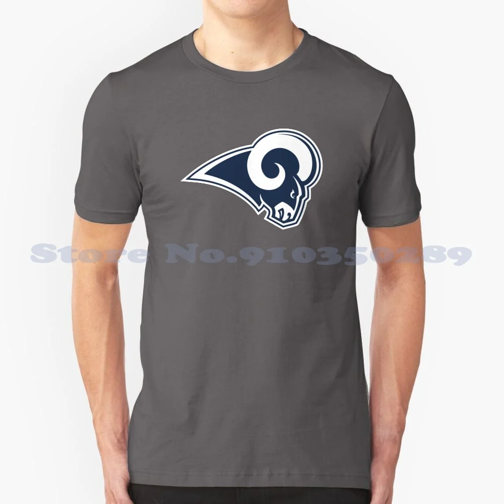

Модная футболка с логотипом Rams, черная, белая, серая, Лос-Анджелес