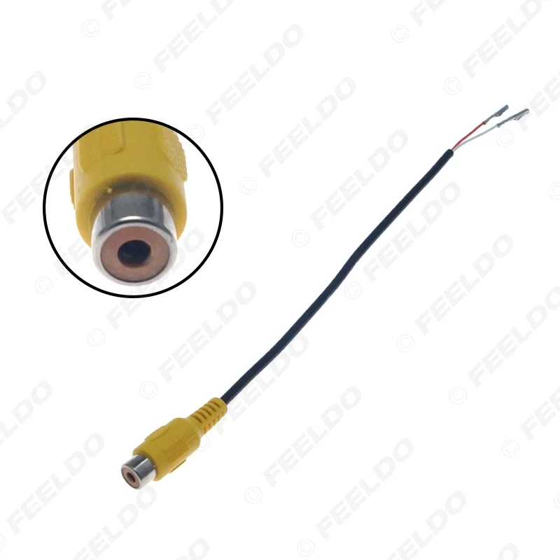FEELDO 1 шт. RCA Гнездовой разъем с обжимом провода 2 контактный терминал для DIY