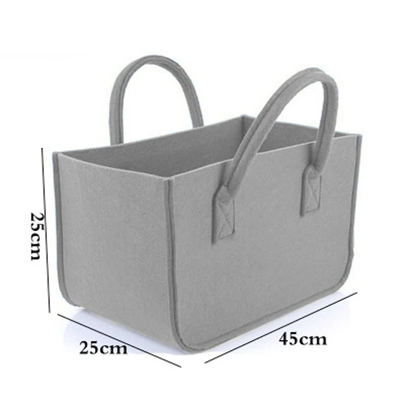 

Large Firewood Basket,Storage Felt Shopping Basket Cloths Bag,Laundry Hamper