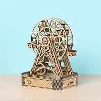 manual diy wooden dynamic toy puzzle ferris wheel assembly puzzle log splicing toy diy kit unfinished wood shapes wood pieces