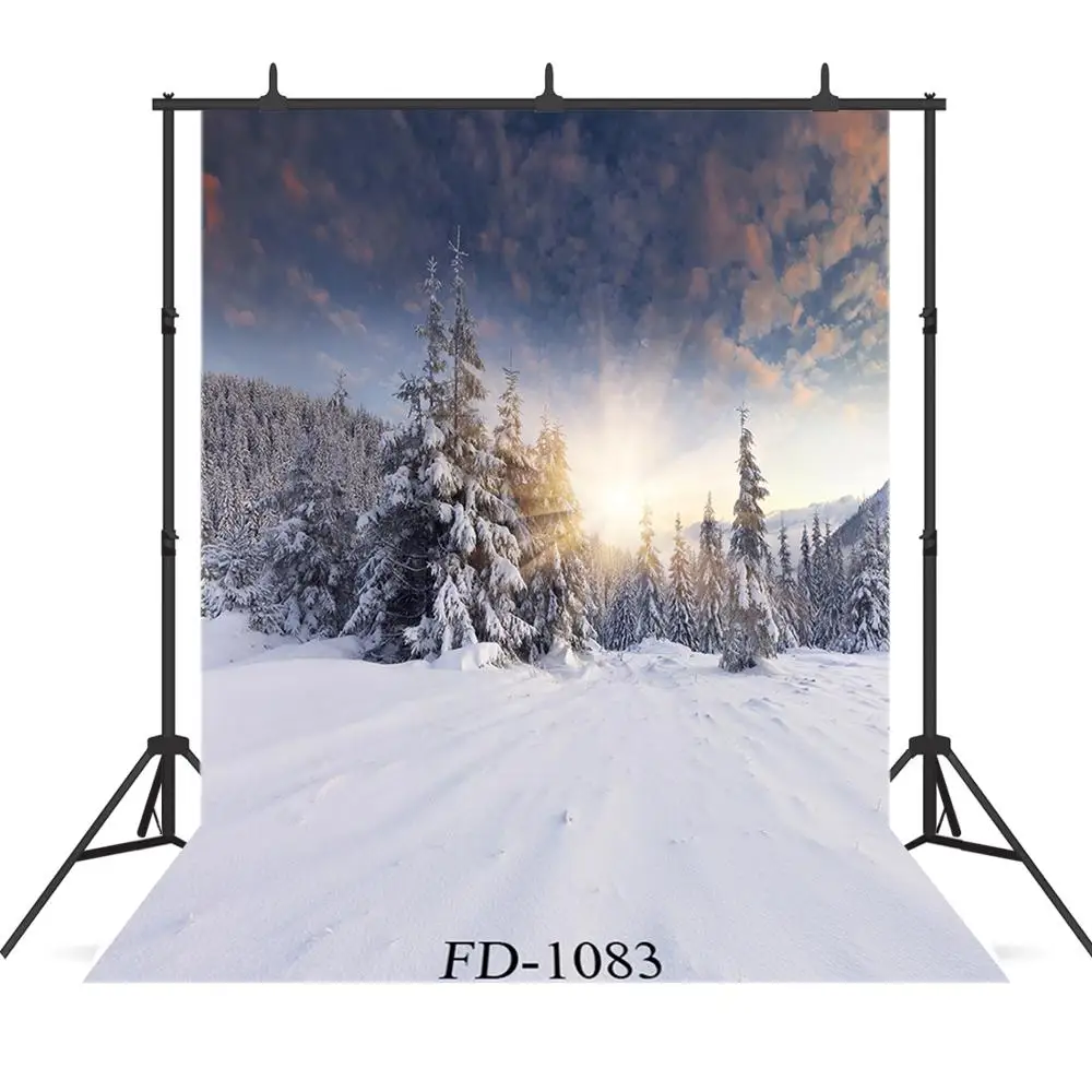 

Winter scenery mountain forest white snow snow scenery ski resort scenery photo studio photo background
