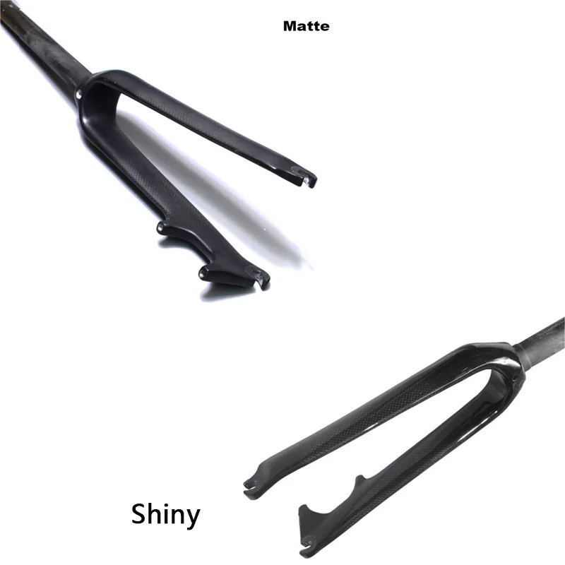 

20" Bicycle Disc Brake Forks Shiny Matte 3K Light Appearance BMX Bike T800 Full Carbon Fiber Rigid Racing Front Fork