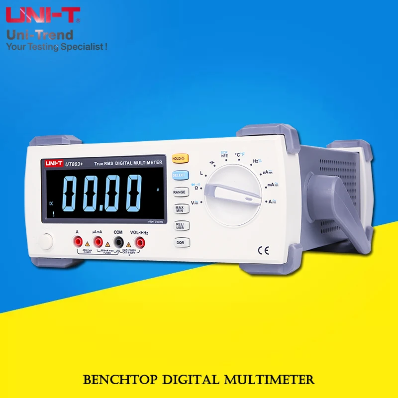 

UNI-T UT803 + Высокоточный автоматическими настройками настольный цифровой мультиметр True RMS мультиметр индуктивности/температурный тест