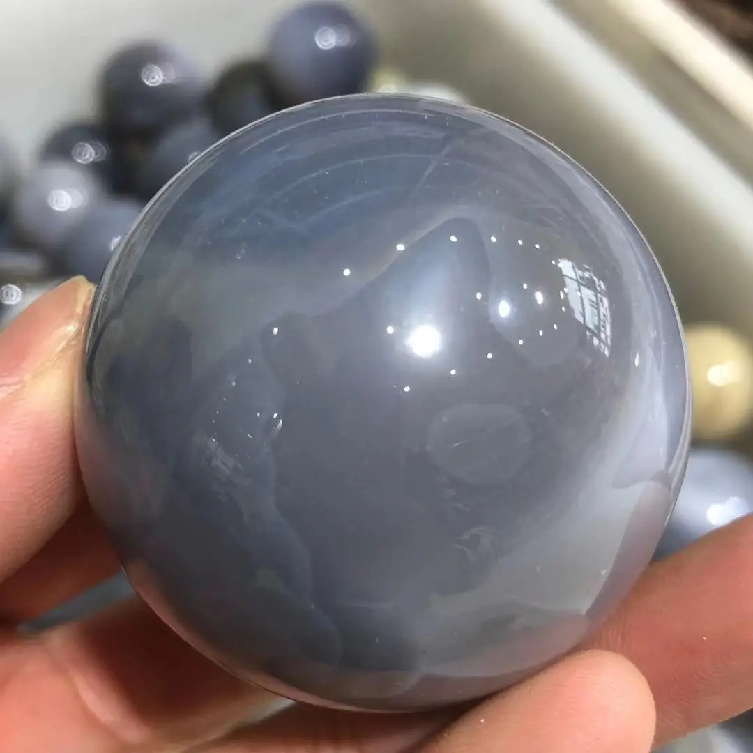 

60-65mm Natural agate orbs support crystal orbs for healing stones
