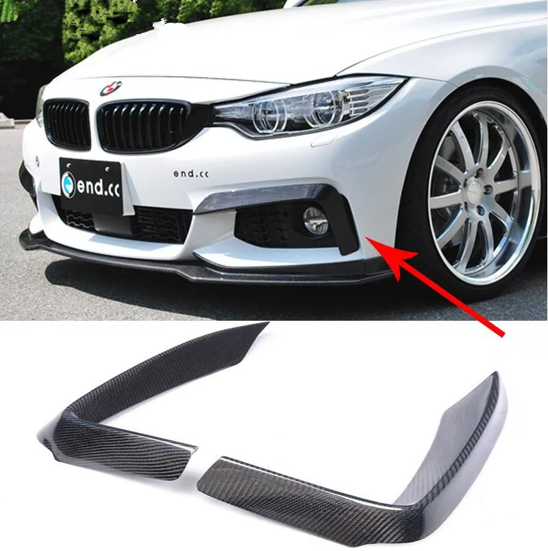 

High quality Carbon Fiber Auto Car Front Lip Splitter Cover trim Fits For BMW 420i 425i 430i 440i M-Tech 2014 2015 2016