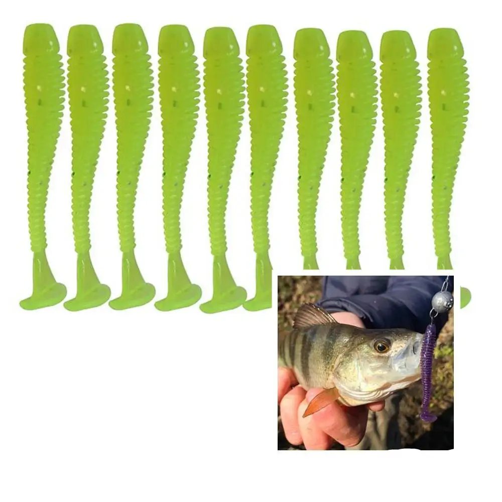 10 шт./компл. Т Хвост Мягкая рыболовная приманка поставки рыболовные снасти