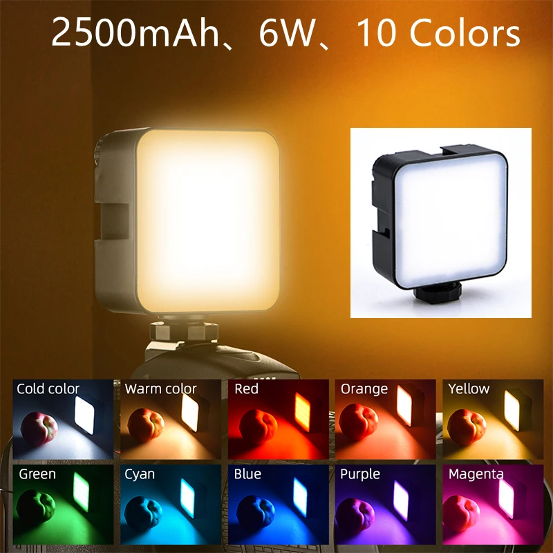 

AL86 Pro 6W Mini LED Fill Light 2500mAh 2500K-6500K Zoom Lighting Photographic Vlog Lighting for Tik Tok YouTube Twitter