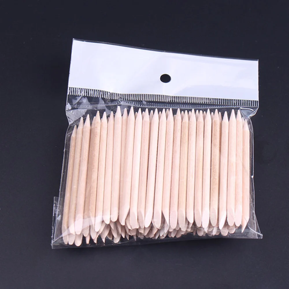 

500 Pcs Beauty Wood Sticks Nail Sticks Double Sided Wax Applicator Sticks Multi-functional Wood Nail Sticks Manicure Pedicure To