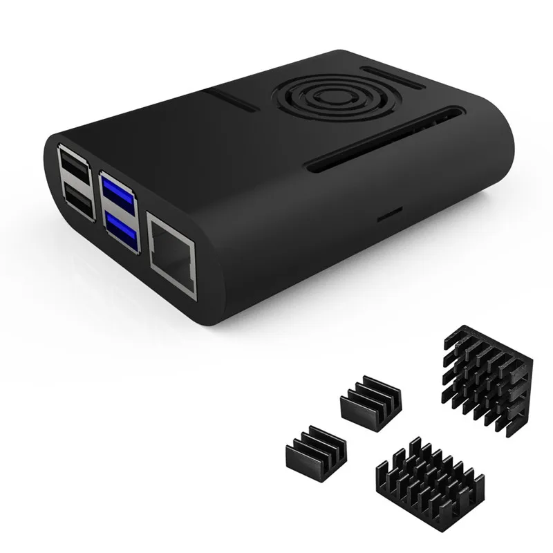 B with heastsink Raspberry Pi 4 Чехол, Raspberry Pi чехол с охлаждающим вентилятором, Raspberry Pi 4 радиатор для Raspberry Pi 4 Модель B, Pi 4B, Pi 4 - Цвет: B with heastsink