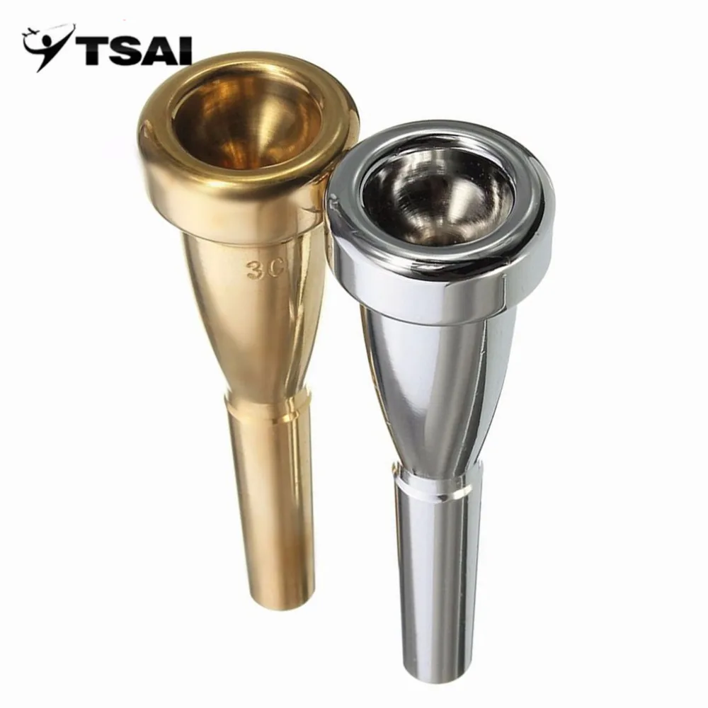 

TSAI Stainless Steel 3C Trumpet Mouthpiece For Yamaha For Bach Metal High Register And C Trumpet Accessories Two colors Hot