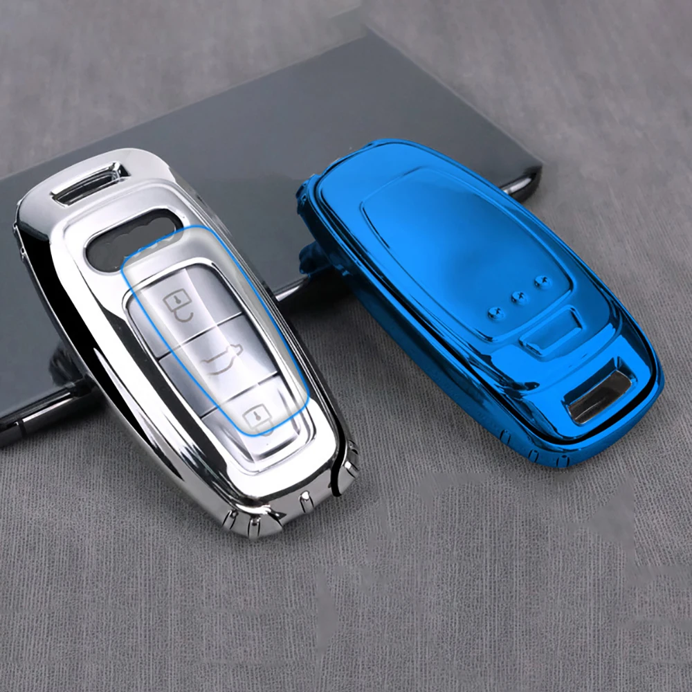 

Soft TPU Car Remote Key Case Cover For Audi A8 A1 A3 A5 A6 C8 Q3 Q5 Q7 Q8 Quattro Sline Key Protection Shell Holder Fob Styling