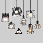 Ретро Лофт Промышленные железные подвесные светильники E27 110V 220V светодиодный черный подвесной светильник для кухни гостиной спальни прохода ресторана