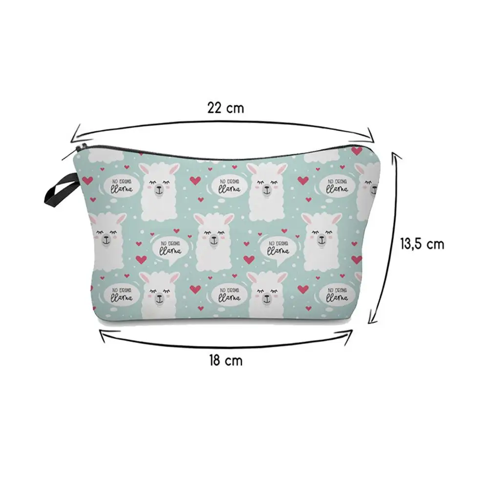 

Portable Cute Llama Alpaca Printed Travel Cosmetic Storage Bag Container Holder