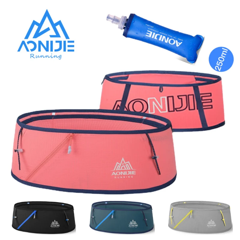 AONIJIE W8101 Hydration Running Belt Waist Pack Travel Money Bag Trail Marathon Gym Workout Fitness Mobile Phone Holder 250ML