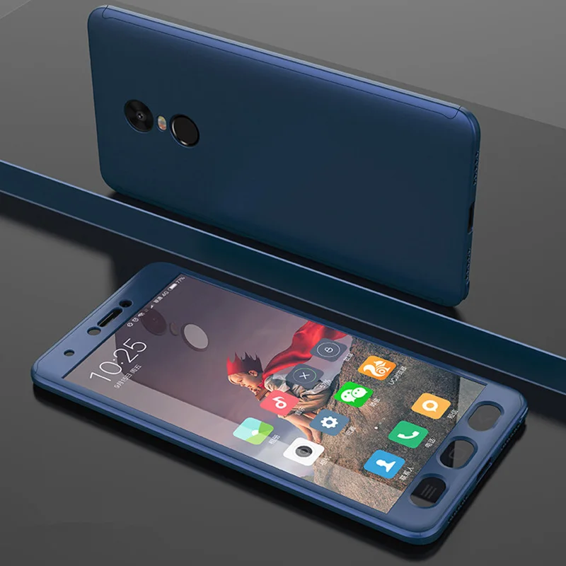 Blue Чехол на 360 градусов для huawei Y6, Жесткий Чехол из поликарбоната для huawei Y7 Prime Y5, чехол для huawei Y9 Y7 Pro, чехол - Цвет: Blue