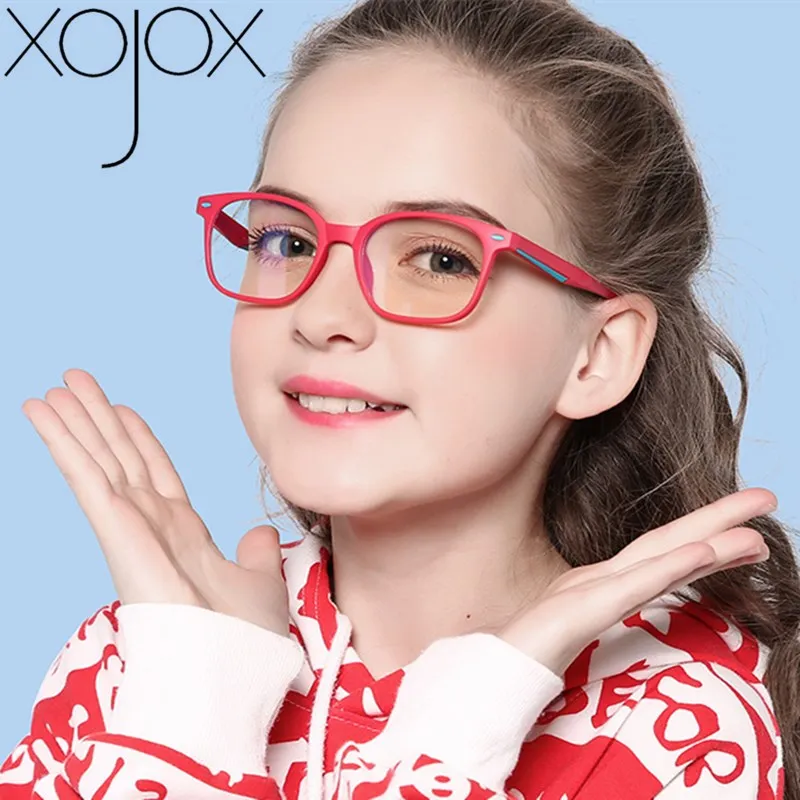 Очки с защитой от сисветильник XojoX Square TR модные очки в стиле ретро для детей