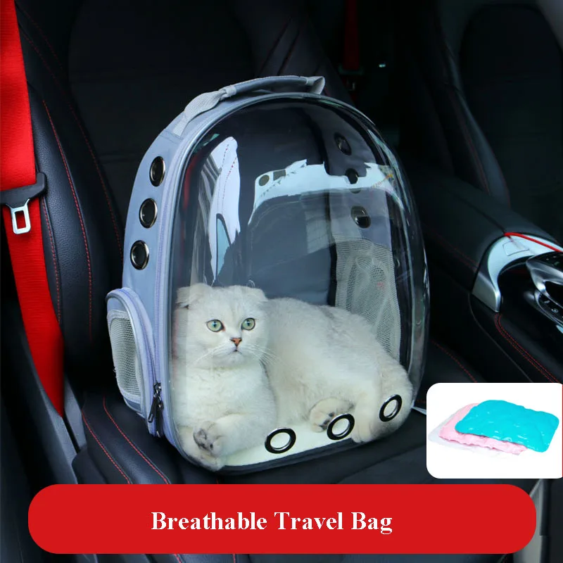 

Воздухопроницаемая дорожная сумка для переноски окон, рюкзак-переноска для маленьких кошек и собак в виде космических капсул для домашних ...
