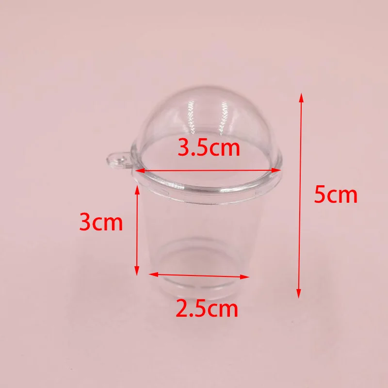 

Transparent Mini plastic Popcorn Cake box mousse ice cream cup Candy Box Wedding Baby Shower Birthday Party Decor Kids 50pcs