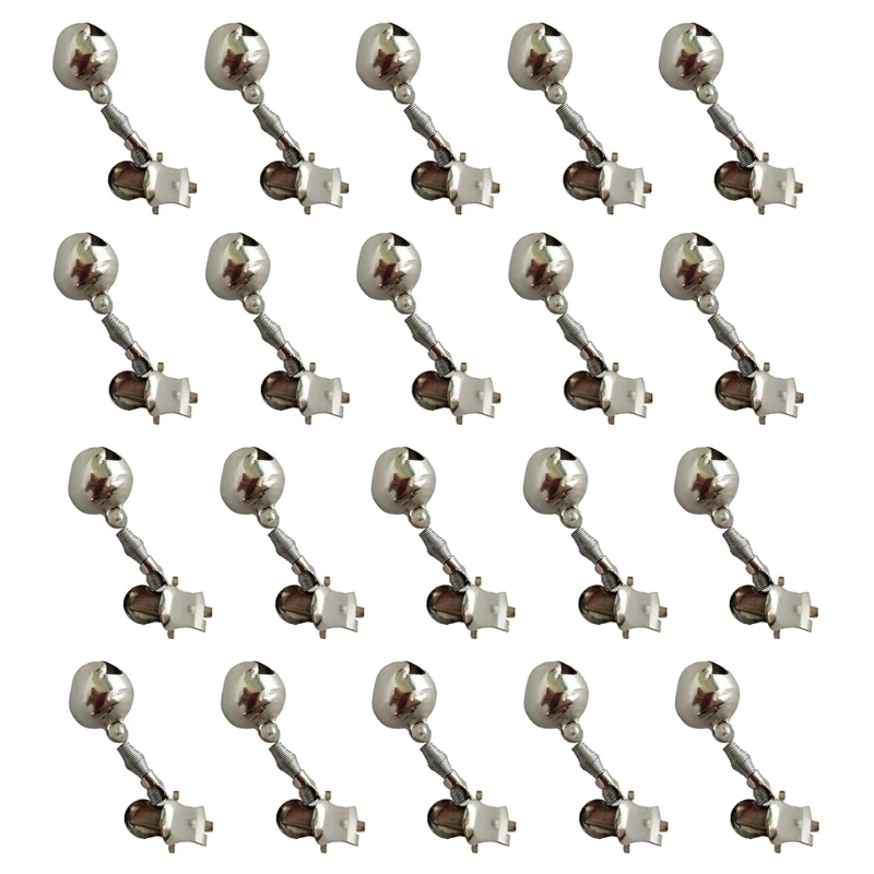

20Pcs/Set Single Ring Bells Fishing Indicator Bait Alarm Loud Sound Alert Bells Clips Night Fishing Rod Bell Tackle Tool