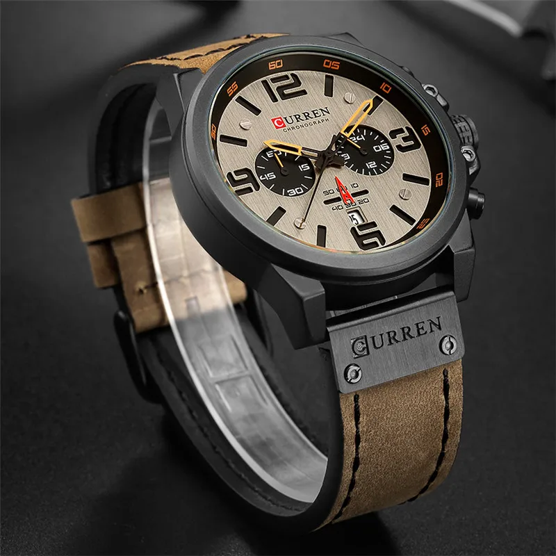 Top Brand Army Luxury Leather Strap Quartz Men Sport Watches Military Date Business Male Wristwatches Clock Montre Homme | Наручные часы