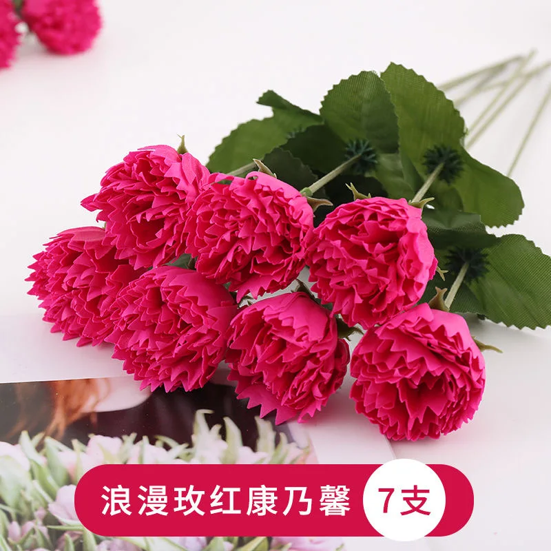 Бесплатная доставка 7 шт Роза/Гвоздика искусственный цветок букет креативное