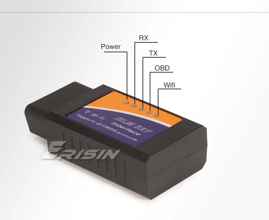 Erisin ES380 ELM327 Wi-Fi OBDII адаптер сканера автомобиля диагностический сканирующий инструмент для iOS Android телефон