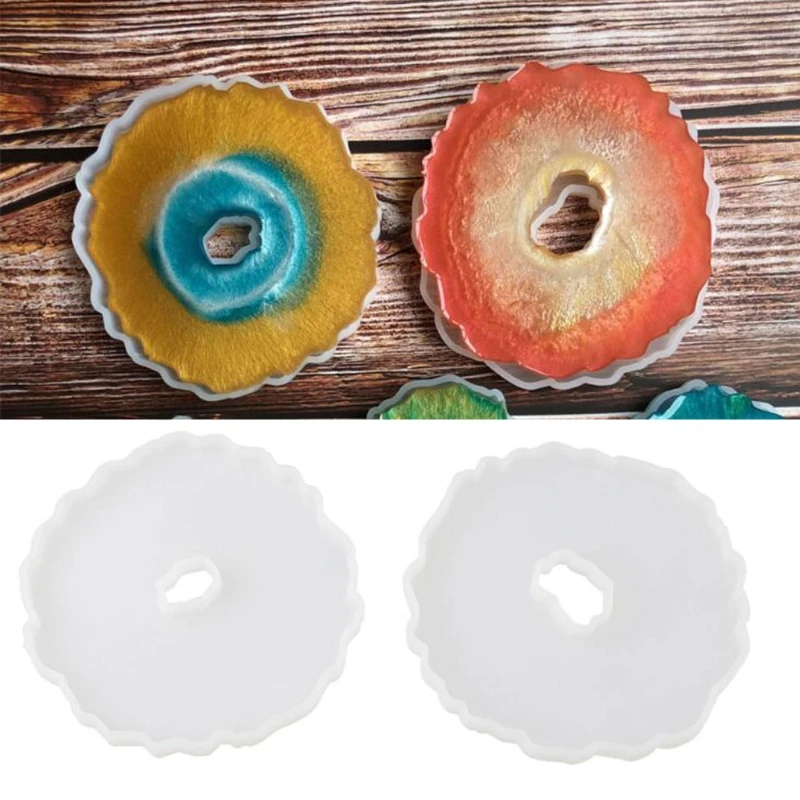 

3 Pcs/Set Crystal Epoxy Resin Mold Coaster Casting Silicone Mould DIY Crafts Jewelry Making Tools