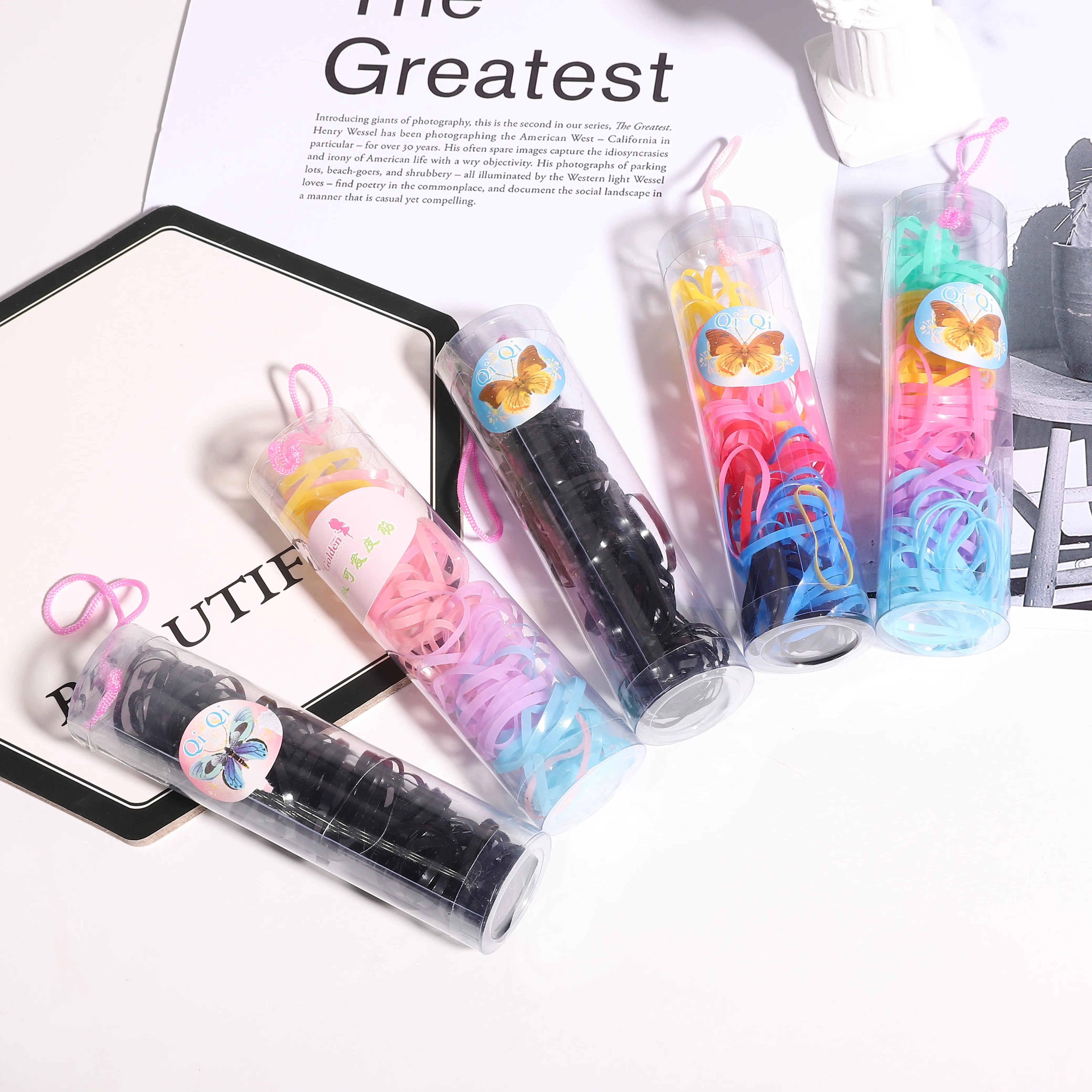 Гладкая Минималистичная одноразовая резинка для волос разных цветов 70-80 Женская