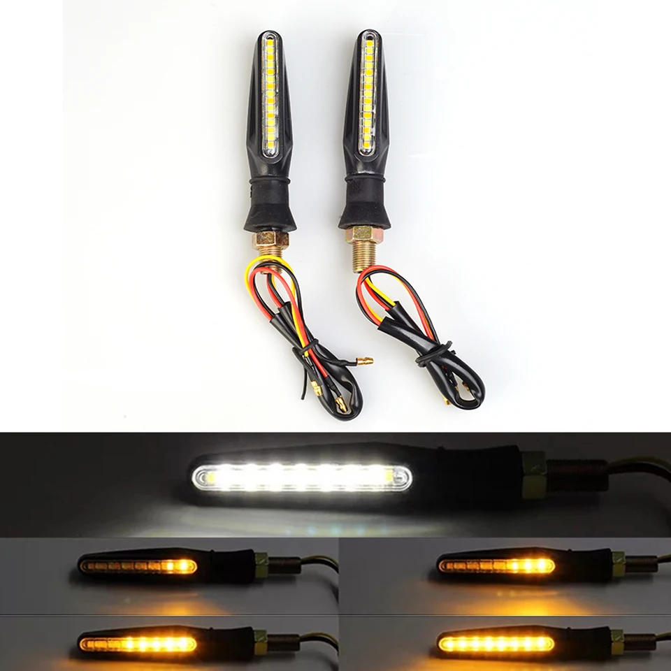 2X Универсальный 12 SMD чипов светодиодный указатель поворота мотоциклетный