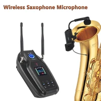 uhf true diversity saxophone wireless microphone for sax french horn trumpet trombone instrument professional stage performance