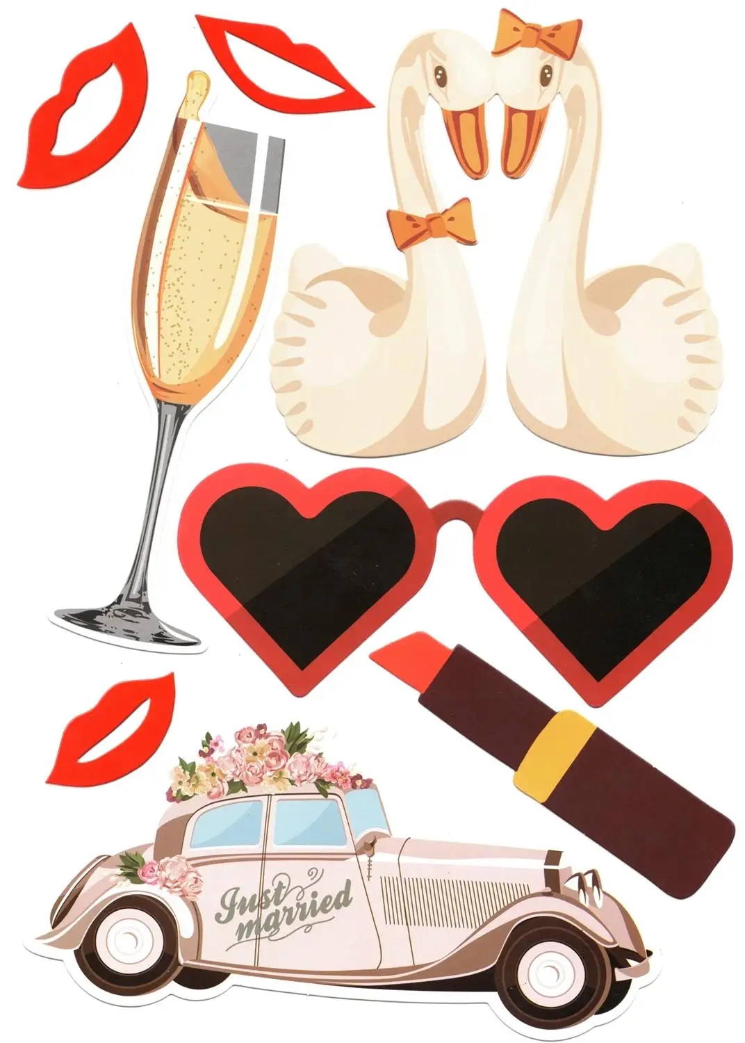 31 шт. Новый фото стенд MrMrs только что женился фотобудка реквизит свадебный душ