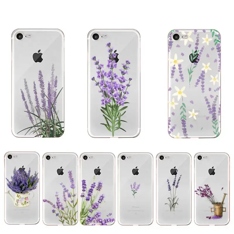 

Lavender Flower Pattern Phone Case for iPhone 11 12 13 mini pro XS MAX 8 7 6 6S Plus X 5S SE 2020 XR case