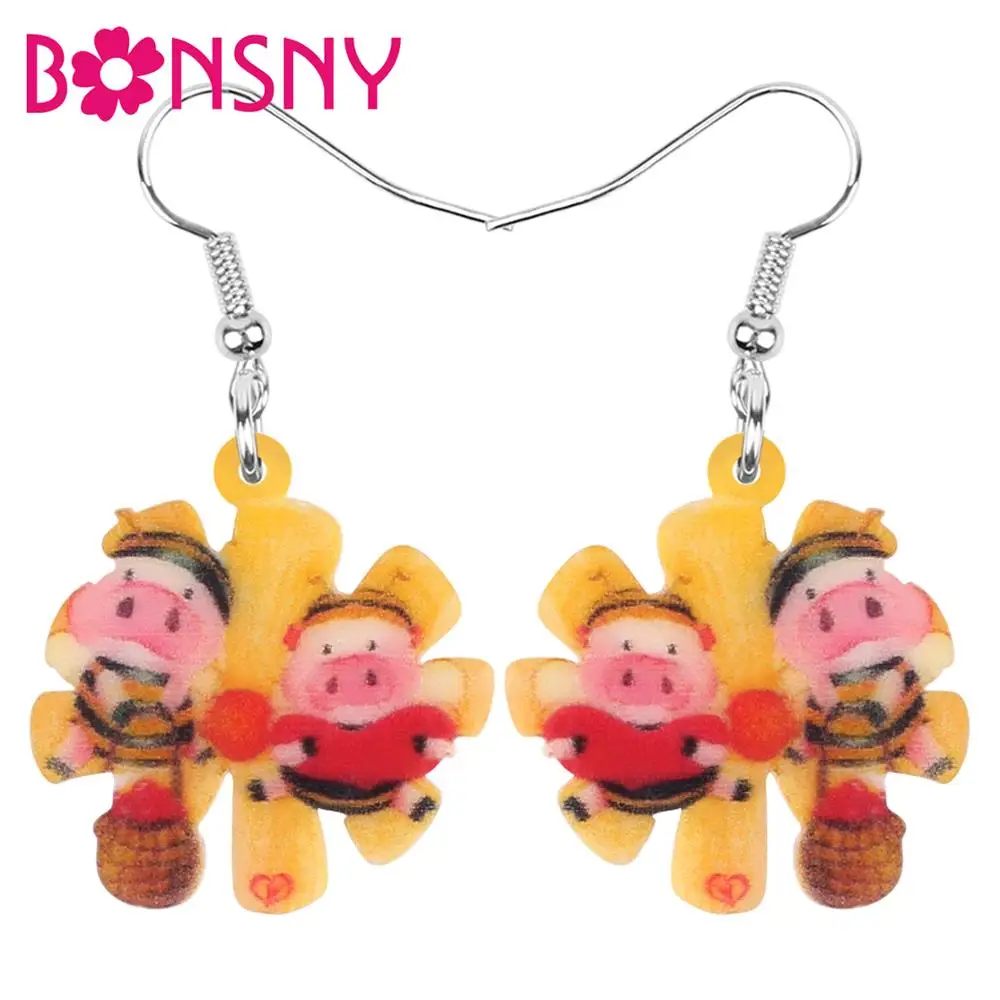 Акриловая свинка Bonsny для женщин и подростков украшение вечерние День святого