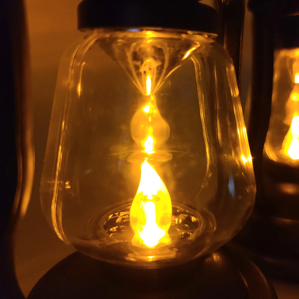 

Hot Sell solar Retro Classic Kerosene Lamp Wall Light Sconce Holder Portable Lights Adornment Bar Club Coffee Shop Restaurant