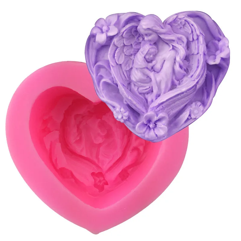 

Силиконовая форма для мыла в форме сердца, форма для украшения шоколада, торта