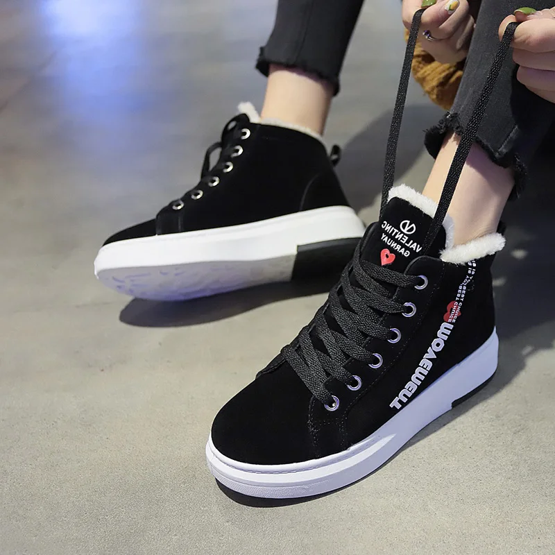 

Women Winter Snow Boots 2021 New Fashion Style High-top Shoes Casual Woman Warm Ankle Boots Plush Winter Sneakers