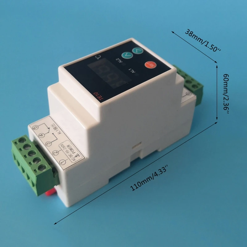 AC90 ~ 260V din-рейку термостат 2 способ реле Выход Температура сигнализации контроллер