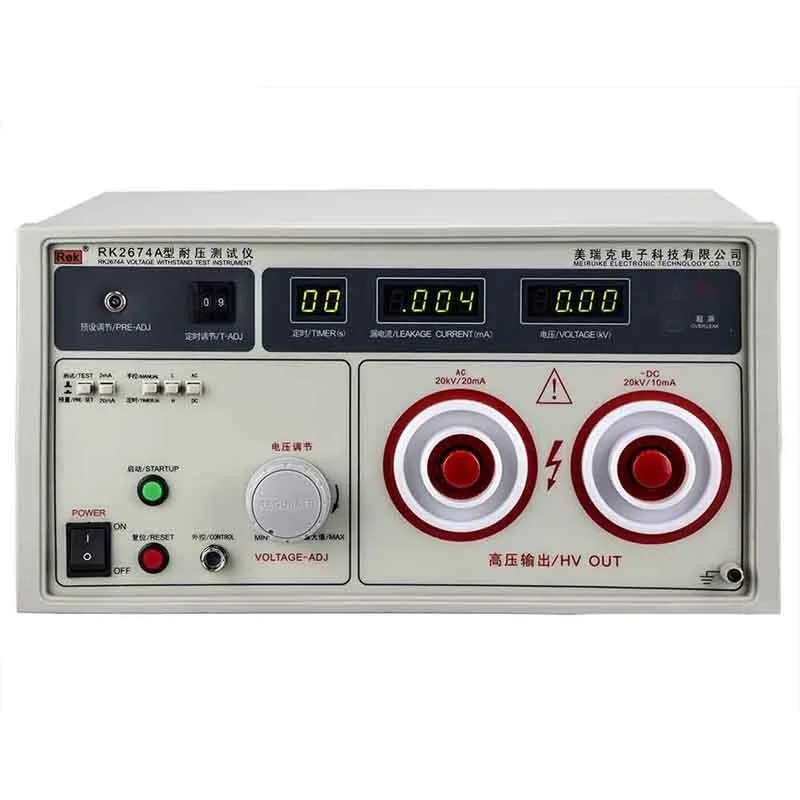 RK2674A AC/DC 10 кВ/20 кВ и AC 2/20 мА DC 2/10 тестер выдерживаемого напряжения Тестер давления