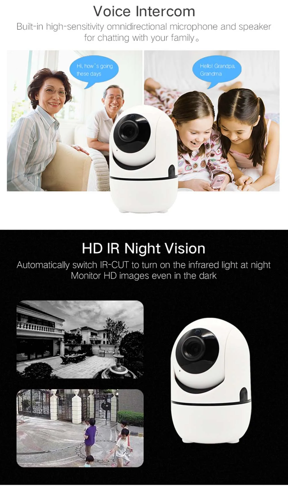 HD 1080P облачная беспроводная Wifi ip-камера, интеллектуальная автоматическая слежение за человеком, Домашняя безопасность, видеонаблюдение, CCTV сетевая камера с Wifi