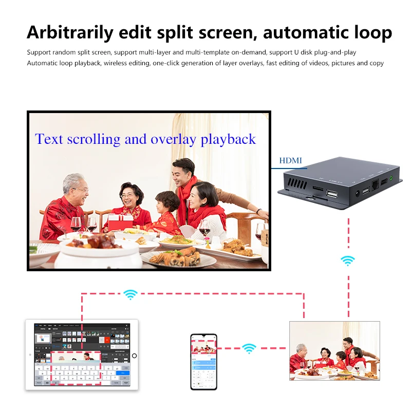 2K Advertising digital signage Player box HD 1080P Android smart Multimedia player Tv box enlarge