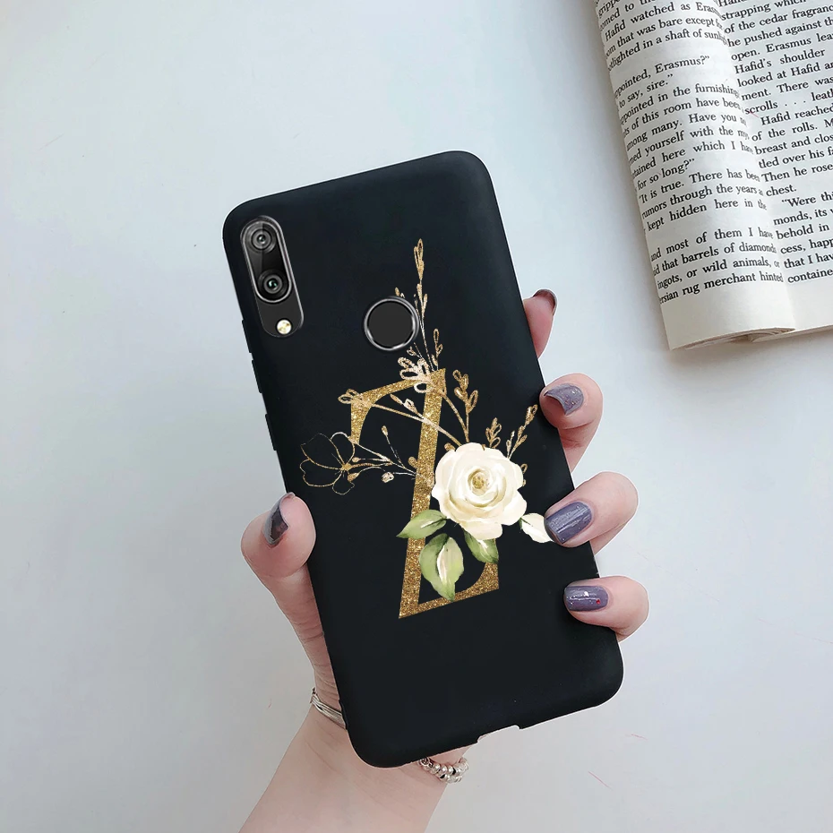 for huawei y7 y7 prime pro 2019 case cute letters soft slim silicone phone back cover cases for huawei y7 y 7 2019 dub lx1 case free global shipping