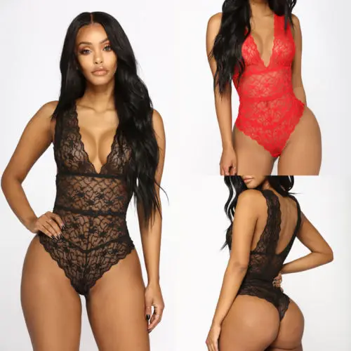 

Hot Women Sexy Lingerie Bodysuit Lady Fashion Elegant Casual Plus Size jumpsuit Womens Lace Babydoll G-String Thong Nightwear