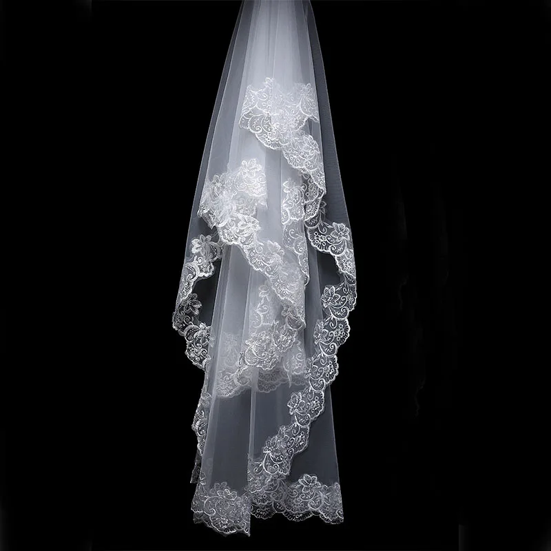 Свадьба Длинная Вуаль белая Фата красный вуаль для венчанияveu де Noiva Longo 2 9 м