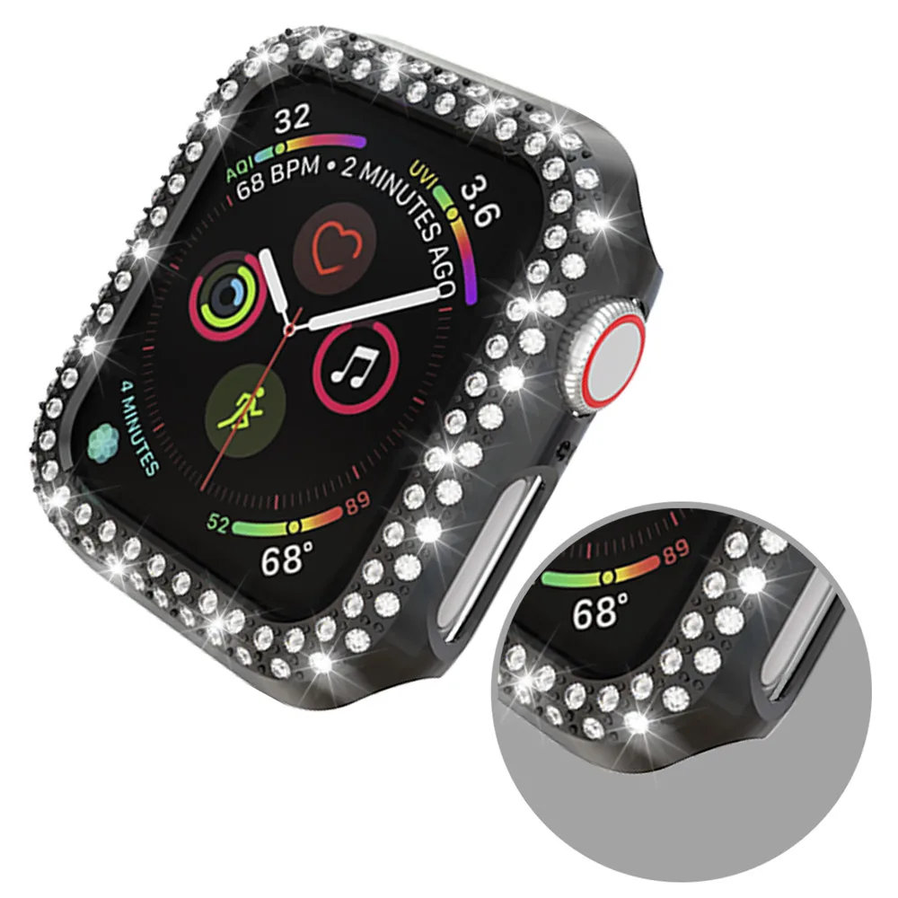 Case for Apple watch series 5 4 44mm 40mm Accessories cover Bumper Double Diamond Protector case iWatch 3 42mm 38 mm | Электроника