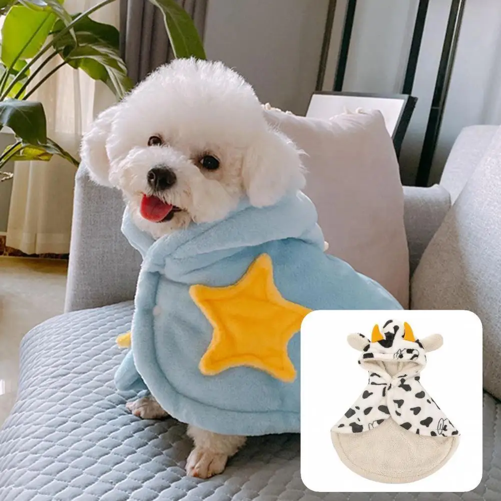 

Washable Great Fade-resistant Medium Cat Dog Cloak Clothes Soft Pet Cloak Warm-keeping for Autumn