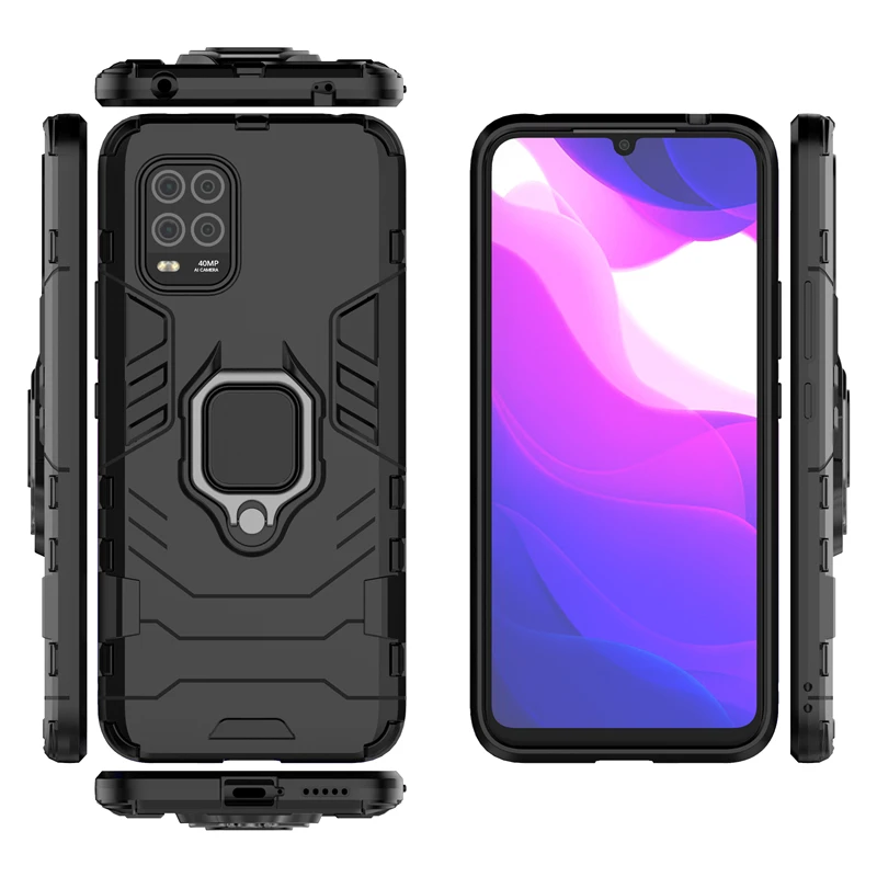 for xiaomi mi 10 lite 5g case armor magnetic stand full cover for xiaomi mi 10 lite case for xiaomi 11t pro 10t 11i 9 10 11 lite free global shipping