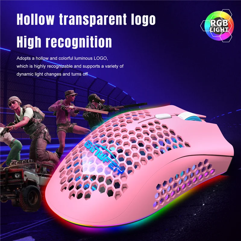 Беспроводная RGB-мышь с эффектом света 2 4 ГГц | Компьютеры и офис